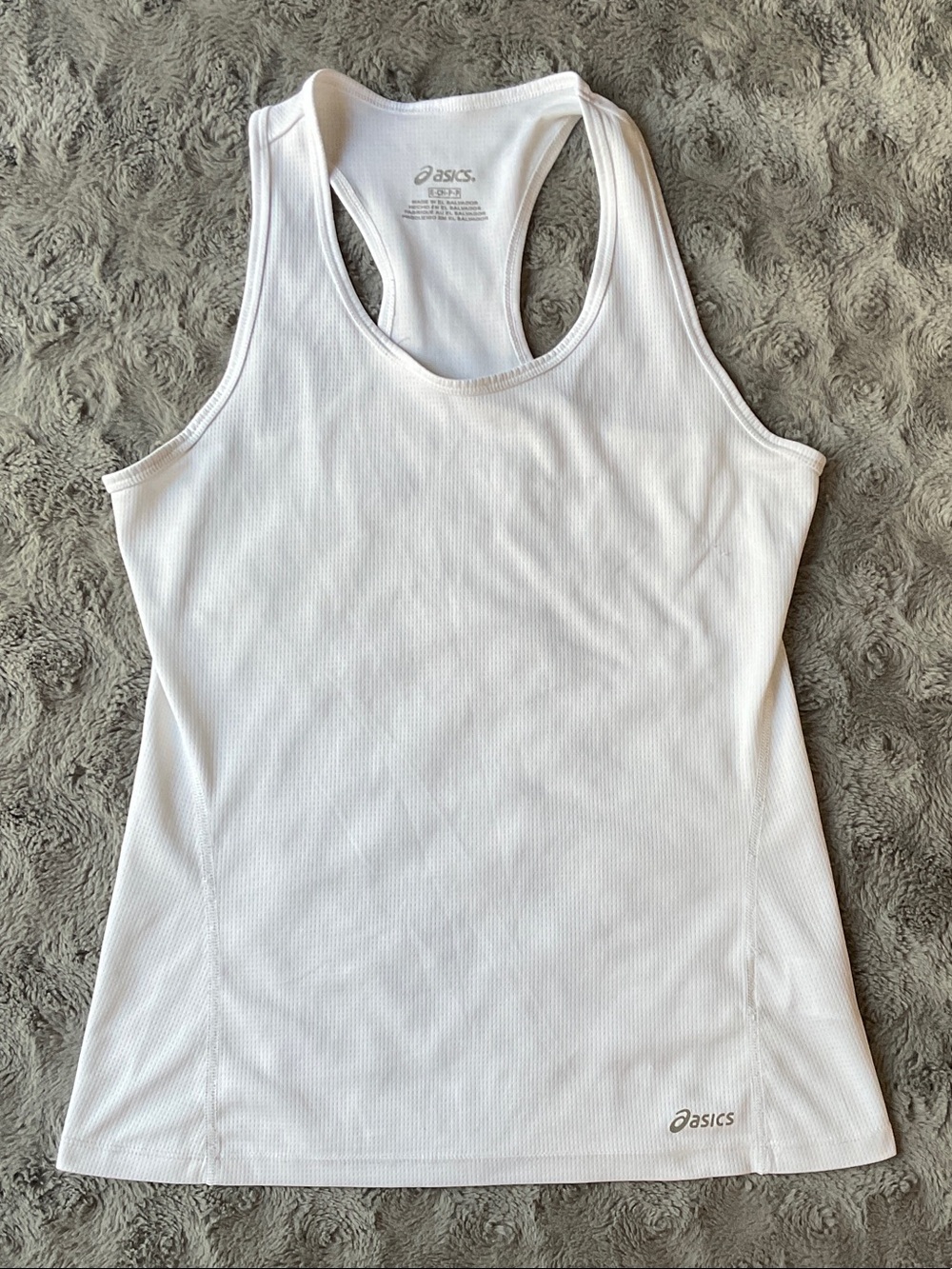 Asics White Racerback Performance Tank Top